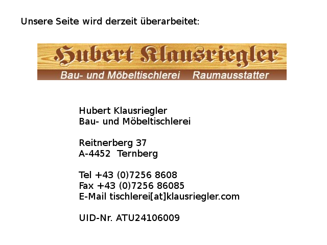 Tischlerei Hubert Klausriegler